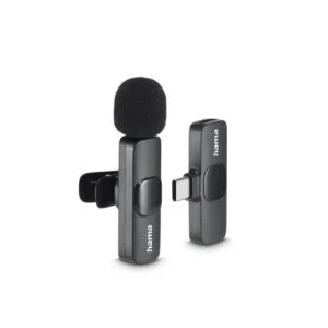 HAMA Безжичен микрофон Smart Wireless изглед отпред с клипс за закрепване