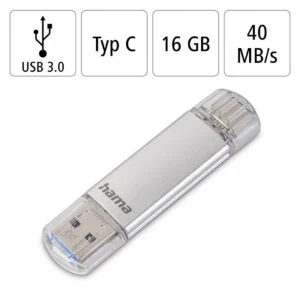 USB памет HAMA Laeta с видими технически надписи и маркировки