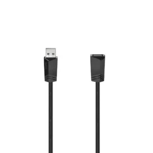 Удължителен кабел HAMA USB-A женско - USB-A мъжко 1.5 м 480 Mbit/s Черен 0.75м продукт снимка