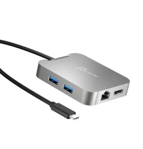 Докинг станция j5create JCD391 4K60 Elite USB-C PD USB-A HDMI RJ-45 основна снимка на продукта