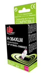 Мастилница UPRINT CN686 HP No364XL Magenta продуктова снимка с видим цвят и форма