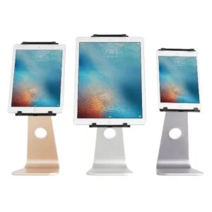 Поставка за таблет Rain Design mStand tablet pro показана с различни ъгли на наклон