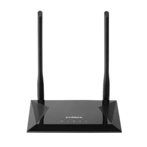 Безжичен рутер EDIMAX BR-6428NS v5 снимка отпред с видими портове и антени