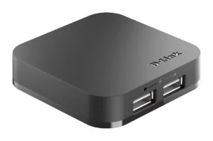 USB хъб 4-порта D-LINK-DUB-H4-E основен изглед с видими USB портове