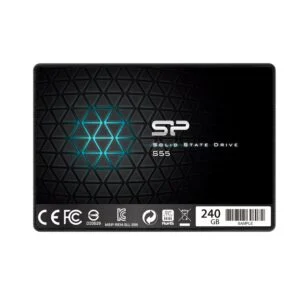 SSD SILICON POWER S55 2.5 инча 240 GB SATA3 продуктова снимка с видим интерфейс и размери