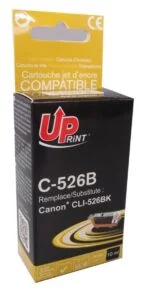 Мастилница UPRINT CLI526 CANON с чип в черен цвят за струйни принтери Canon