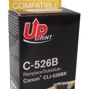 Мастилница UPRINT CLI526 CANON с чип в черен цвят за струйни принтери Canon