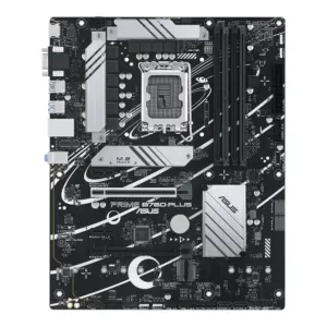 Дънна платка ASUS PRIME B760-PLUS DDR5 LGA 1700 ATX основно изображение с видими слотове и конектори