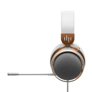 Геймърски слушалки Dark Project Sono Wired White/Gold изглед отгоре на продукта