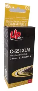 Мастилница UPRINT CLI-551XL CANON С чип Magenta - продуктова снимка на мастилена касета за Canon принтери