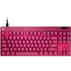 Геймърска механична клавиатура Logitech G Pro X RAPID TKL Magnetic Analog Switch Magenta - основен изглед