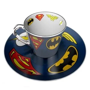 Комплект ABYSTYLE DC COMICS Mirror mug & plate set Logo Чаша и подложка с емблеми продуктова снимка отпред