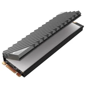 Пасивен охладител Jonsbo M.2 SSD оребрен Сив изглед отгоре