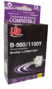 Мастилница UPRINT LC980/1100 BROTHER Yellow продуктова снимка отпред