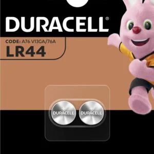Батерия алкална LR44 AG13 2pk блистер 1 55V DURACELL продуктова снимка на блистер с две батерии