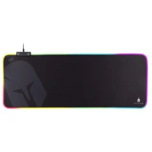Геймърски пад Spartan Gear Ares RGB XXL черен цвят с RGB осветление на снимка