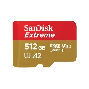 Карта памет SANDISK Extreme microSDXC 512GB продуктова снимка с видим дизайн