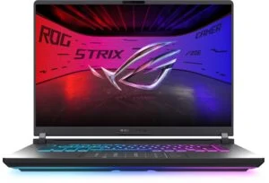 Лаптоп ASUS ROG Strix G16 2025 G615LR-S5152W предна страна с отворен капак
