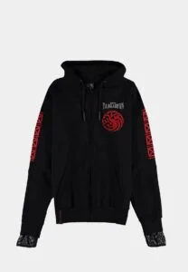 Суичър DIFUZED GOT House Of The Dragon Men's Hero Item Zipper L черен продукт снимка отпред