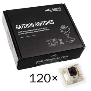 Групова снимка на суичове за механична клавиатура Glorious Gateron Black 120 броя