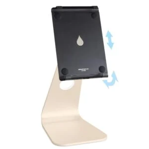 Поставка за таблет Rain Design mStand tablet pro в златист цвят от страничен ъгъл