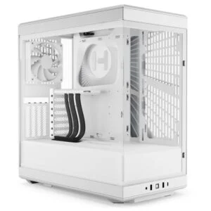 Кутия HYTE Y40 Tempered Glass Mid-Tower Бяло основен изглед отпред