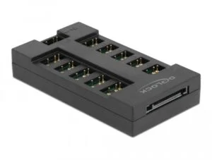RGB хъб Delock 10 портов ARGB LEDs Черен основен продукт снимка