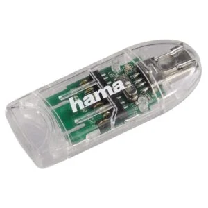 Четец за карти HAMA 8 в 1 91092 с USB 2.0 интерфейс на бял фон