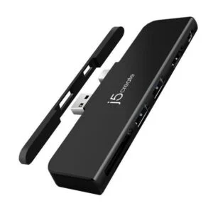 Докинг станция j5create JDD320B за MS Surface Pro 4/5/6 с USB-A и Mini DP портове