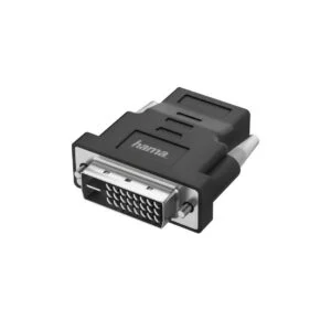 Адаптер HAMA 205169 DVI-D мъжко към HDMI женско Ultra-HD 4K Черен продукт снимка отпред