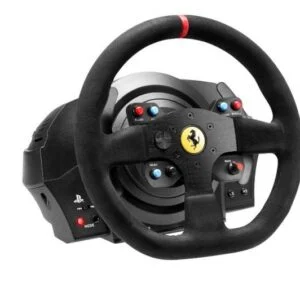 Волан THRUSTMASTER T300 Ferrari Alcantara Edition детайл на волана и бутоните