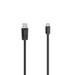 Кабел HAMA USB 3.2 Gen 2 USB-C мъжко - USB-A мъжко 1 м 10 Gbit/s. 3А продуктова снимка