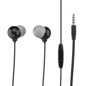 Слушалки с микрофон MAXELL PLUGZ черна снимка показваща връзката Audio Jack
