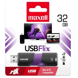 USB памет MAXELL FLIX USB 3.0 32GB продуктова снимка с видим дизайн