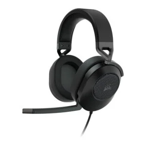 Геймърски слушалки с микрофон Corsair HS65 Carbon - Black основна продуктова снимка