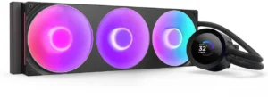 Охладител за процесор NZXT Kraken Plus 360 RGB LCD Display Black основно изображение с видим LCD дисплей