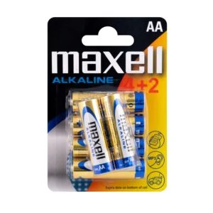 Алкална батерия MAXELL AA LR-6 4+2 бр. в опаковка продуктова снимка