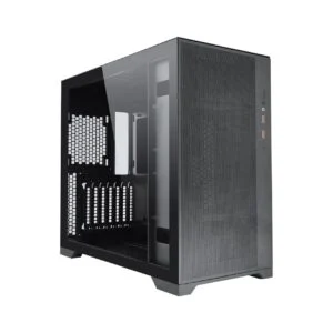 Кутия FSP CMT580B Mesh TG E-ATX Mid Tower Черна основен изглед отпред