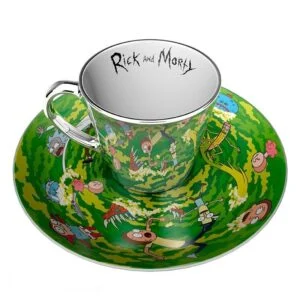 Комплект ABYSTYLE RICK AND MORTY Mirror mug & plate set Portal с огледална чаша и подложка снимка отпред