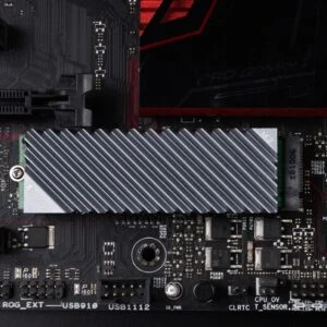 Пасивен охладител Jonsbo M.2 SSD оребрен Сив демонстриране на материала