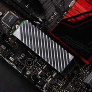Пасивен охладител Jonsbo M.2 SSD оребрен Сив в близък план
