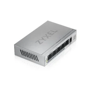Суич ZyXEL GS1005-HP 5-портов гигабитов неуправляем PoE+ 60W основна продуктова снимка