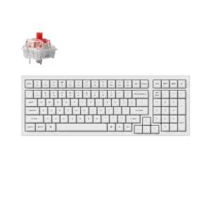 Геймърска Механична клавиатура Keychron K4 Pro White K4P-O1 снимка на продукта от преден ъгъл