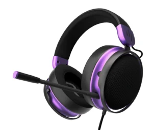 Геймърски слушалки Dark Project Sono Wired Black/Violet основна снимка с изглед отпред