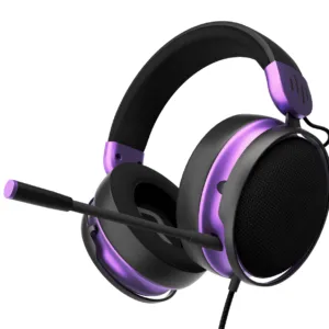 Геймърски слушалки Dark Project Sono Wired Black/Violet основна снимка с изглед отпред