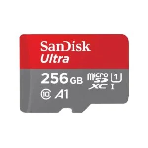 Карта памет SANDISK Ultra microSDXC 256GB продуктова снимка с видим дизайн
