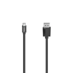 HAMA Кабел Mini DP - DisplayPort Ultra-HD 4K 1.50 m продукт снимка с видими конектори