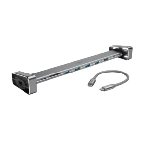 Докинг станция 9 в 1 HAMA с 4 USB-A и USB-C портове в сив цвят