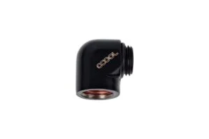 L-конектор Alphacool HF G1/4 външна - вътрешна резба Черен мат продукт снимка отпред