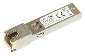 Мрежов трансивърен модул Mikrotik S+RJ10 10Gbps SFP+ продуктова снимка с видим интерфейс